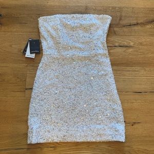Retrofete White Sequin Heather Dress